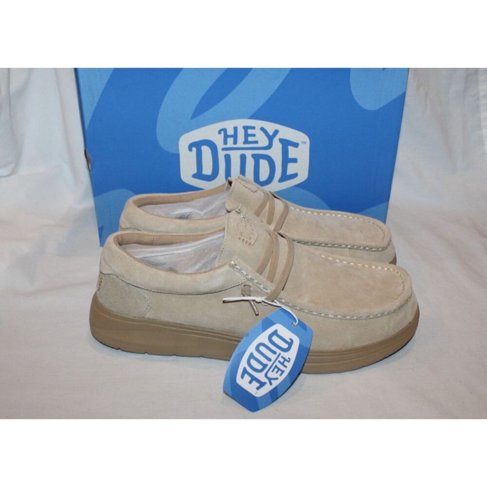 Hey Dude Wally Comf Suede Tan Slip-On Men's Size 14 NEW IN BOX